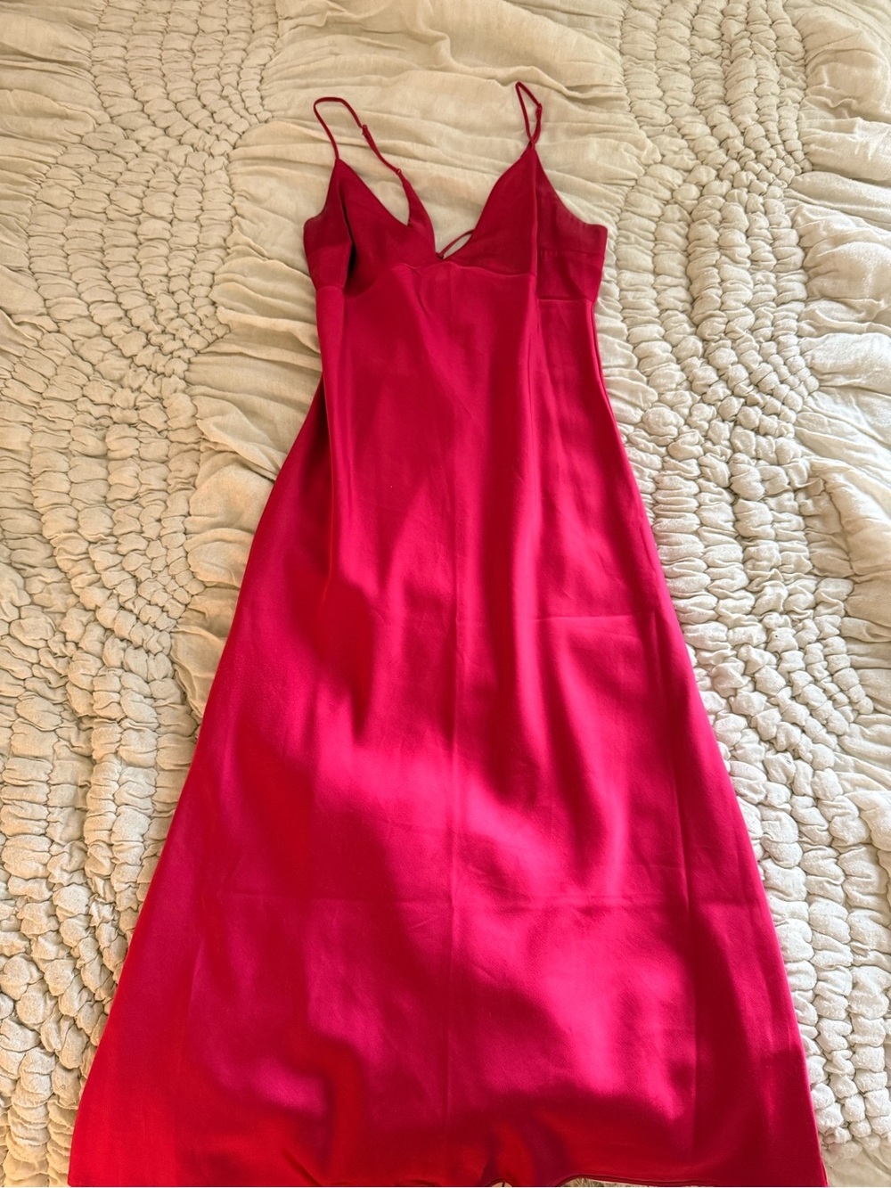 Abercrombie and Fitch Sz Medium Hot Pink Slip Dress - Picture 1 of 4